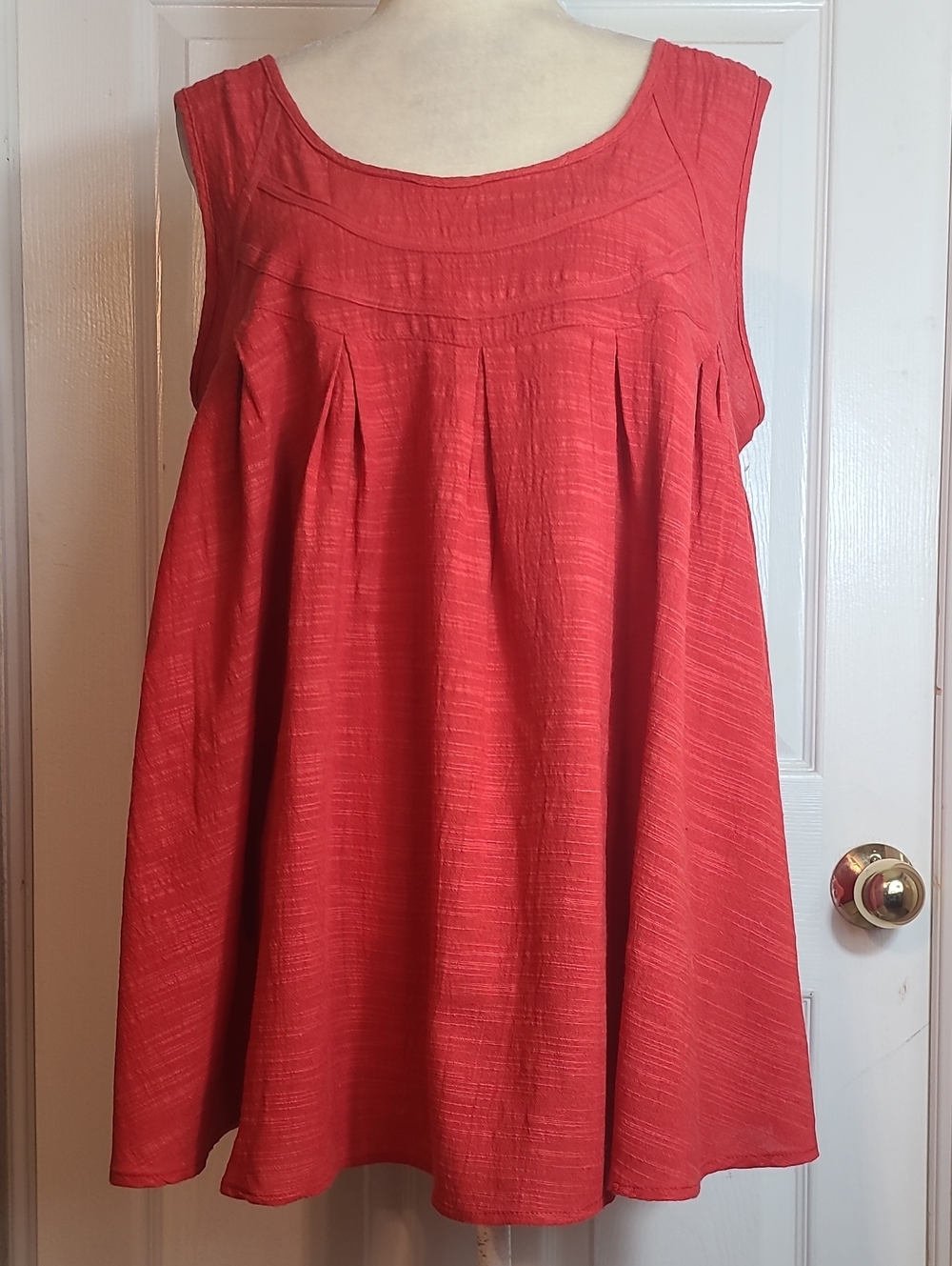 Easel Pleated Babydoll Blouse